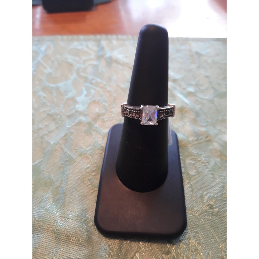 Sterling Silver CZ Ring Sz 7